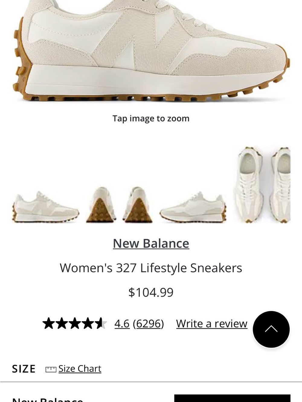 New Balance Cream & Gum Women's 327 Lifestyle Sneakers NWOB - Picture 3 of 11